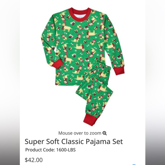 NWT Sara’s Print Super Soft Classic Kids Pajama Set - Size 6 - Picture 4 of 4